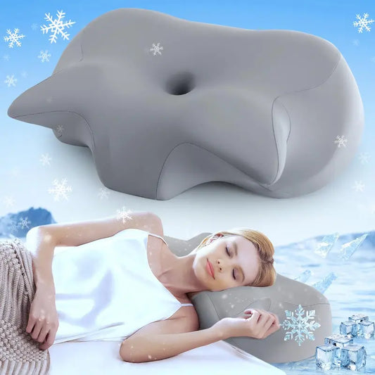 Orthopedic Contour Pillow – Cervical Neck Support, Pain Relief, Soft for Side/Back Sleepers