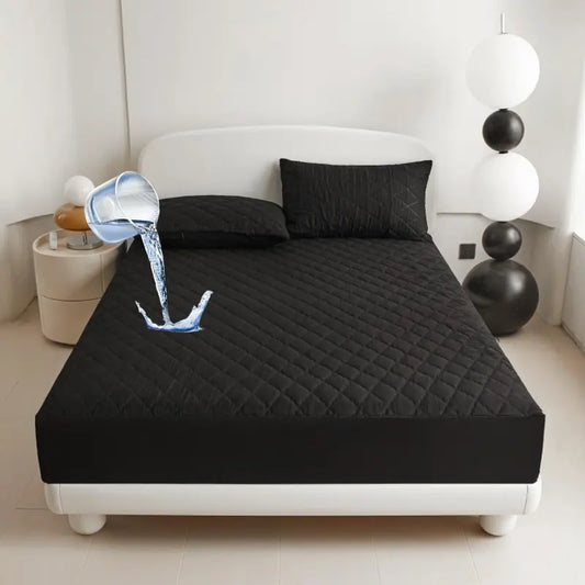 Waterproof Quilted Mattress Pad – 3-Piece Set, Breathable & Deep Pocket